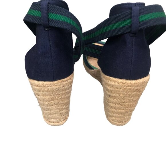 Lauren Ralph Lauren Espadrille Wedge Sandals Sz 8.5B Elastic Upper Preppy NOTE - Picture 6 of 16